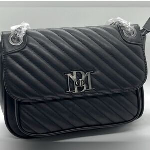 Badgley Mischka Black Quilted Crossbody / Shoulder Bag NWT new Gorgeous!!
